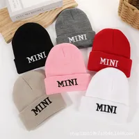 Children Unisex Women's Simple Style Classic Style Letter Solid Color Eaveless Wool Cap main image 4