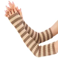 Unisex Modern Style Stripe Solid Color Gloves Arm Sleeves sku image 2