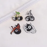 Casual Elegant Simple Style Number Cherry Alloy Stoving Varnish Unisex Brooches main image 3
