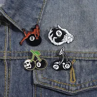 Casual Elegant Simple Style Number Cherry Alloy Stoving Varnish Unisex Brooches main image 1