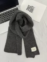 Solid Color Knitted Scarf Women's Autumn And Winter Korean Style Student Wool  Warm Thickened Scarf Couple Trendy Men Couple sku image 22