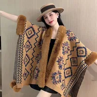 Women's Elegant Retro Lady Printing Polyester Tassel Shawl sku image 4