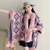 Women's Elegant Retro Lady Printing Polyester Tassel Shawl sku image 3