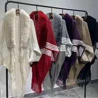 Women's Streetwear Stripe Polyester Tassel Shawl main image 2
