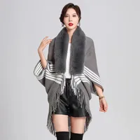 Women's Streetwear Stripe Polyester Tassel Shawl main image 4