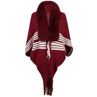 Women's Streetwear Stripe Polyester Tassel Shawl sku image 1