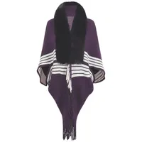 Women's Streetwear Stripe Polyester Tassel Shawl sku image 3