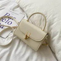 Women's Small Pu Leather Solid Color Streetwear Square Flip Cover Shoulder Bag Handbag Crossbody Bag main image 3