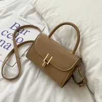Women's Small Pu Leather Solid Color Streetwear Square Flip Cover Shoulder Bag Handbag Crossbody Bag main image 4