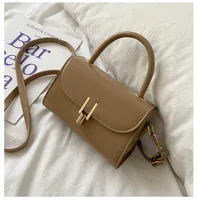 Women's Small Pu Leather Solid Color Streetwear Square Flip Cover Shoulder Bag Handbag Crossbody Bag sku image 3