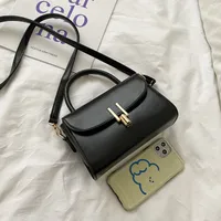 Women's Small Pu Leather Solid Color Streetwear Square Flip Cover Shoulder Bag Handbag Crossbody Bag main image 5