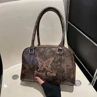 Women's Small Pu Leather Solid Color Streetwear Shell Zipper Dome Bag main image 4