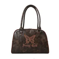 Women's Small Pu Leather Solid Color Streetwear Shell Zipper Dome Bag sku image 2