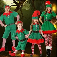 Christmas Clothing Children's Christmas Elf Clothing Cosplay Parent-child Clothing Festival Adult Men's And Women's Green Christmas Clothing main image 1