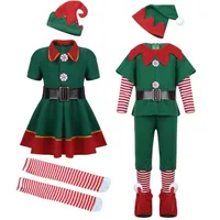 Christmas Clothing Children's Christmas Elf Clothing Cosplay Parent-child Clothing Festival Adult Men's And Women's Green Christmas Clothing main image 2