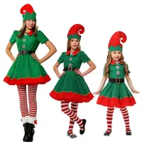 Christmas Clothing Children's Christmas Elf Clothing Cosplay Parent-child Clothing Festival Adult Men's And Women's Green Christmas Clothing sku image 2