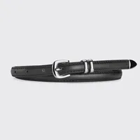 New Simple  Silver Buckle Three-piece Women's Belt High-grade Decorative Student Youth Jeans Thin Belt sku image 5