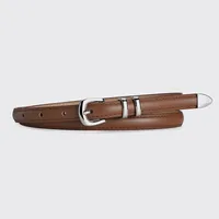 New Simple  Silver Buckle Three-piece Women's Belt High-grade Decorative Student Youth Jeans Thin Belt sku image 1