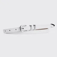 New Simple  Silver Buckle Three-piece Women's Belt High-grade Decorative Student Youth Jeans Thin Belt sku image 6