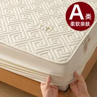 Class A Cotton Waterproof Bed Cover Single Mattress Protective Cover Summer Simmons Bedspread Diaphragm Pad Cotton Non-slip Bedspread- sku image 28