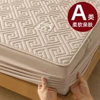 Class A Cotton Waterproof Bed Cover Single Mattress Protective Cover Summer Simmons Bedspread Diaphragm Pad Cotton Non-slip Bedspread- sku image 24