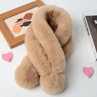 Women's Sweet Solid Color Faux Rabbit Fur Solid Color Scarf main image 5