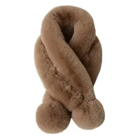 Women's Sweet Solid Color Faux Rabbit Fur Solid Color Scarf main image 4
