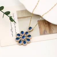 Wholesale Jewelry Casual Flower 304 Stainless Steel Copper Zircon Pendant Necklace sku image 2
