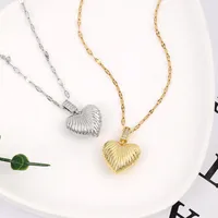 Wholesale Jewelry Sweet Heart Shape 304 Stainless Steel Copper Zircon 18K Gold Plated Plating Inlay Pendant Necklace main image 1