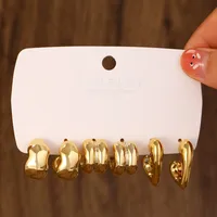 1 Set Elegant Lady Simple Style Geometric Quadrilateral Plating CCB Earrings main image 4