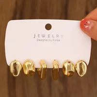 1 Set Elegant Lady Simple Style Geometric Quadrilateral Plating CCB Earrings sku image 3