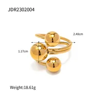 Elegant Modern Style Cherry Shell 304 Stainless Steel Plating 18K Gold Plated Women's Charm Rings Open Rings Rings sku image 22