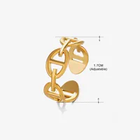 Elegant Modern Style Cherry Shell 304 Stainless Steel Plating 18K Gold Plated Women's Charm Rings Open Rings Rings sku image 15