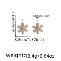 1 Pair Casual Simple Style Streetwear Snowflake Plating Alloy Drop Earrings main image 2