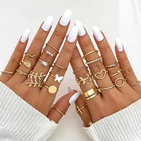 Elegant Simple Style Streetwear Geometric Alloy Plating Women's Rings main image 5