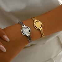 Hip-Hop Retro Punk Round 201 Stainless Steel Bracelets In Bulk main image 3