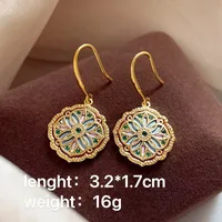 1 Pair Roman Style Artistic British Style Irregular Alloy Drop Earrings main image 2