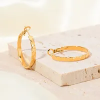 1 Pair Elegant Circle Heart Shape Plating 304 Stainless Steel 18K Gold Plated Earrings main image 1