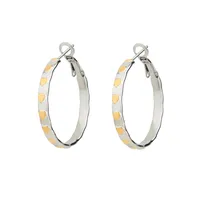 1 Pair Elegant Circle Heart Shape Plating 304 Stainless Steel 18K Gold Plated Earrings main image 6