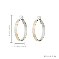 1 Pair Elegant Circle Heart Shape Plating 304 Stainless Steel 18K Gold Plated Earrings sku image 1