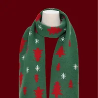 Women's Casual Christmas Tree Snowflake Cotton Acrylic Scarf main image 1
