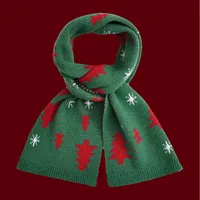 Women's Casual Christmas Tree Snowflake Cotton Acrylic Scarf main image 3