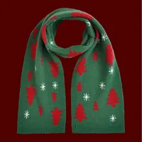 Women's Casual Christmas Tree Snowflake Cotton Acrylic Scarf main image 4