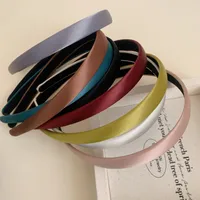 Women's Retro French Style Solid Color Satin Hair Band main image 4