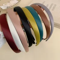 Women's Retro French Style Solid Color Satin Hair Band main image 5