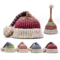 Women's Streetwear Color Block Eaveless Wool Cap main image 1