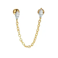 1 Piece Ear Cartilage Rings & Studs Hip-Hop U Shape Copper Ear Cartilage Rings & Studs sku image 1