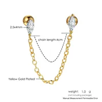 1 Piece Ear Cartilage Rings & Studs Hip-Hop U Shape Copper Ear Cartilage Rings & Studs main image 2