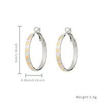 1 Pair Elegant Circle Heart Shape Plating 304 Stainless Steel 18K Gold Plated Earrings main image 2