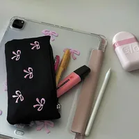 Bow Knot Cloth Class Learning School Cute Pencil Case main image 1